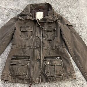 American Eagle Outfitters Brown Utility Jacket